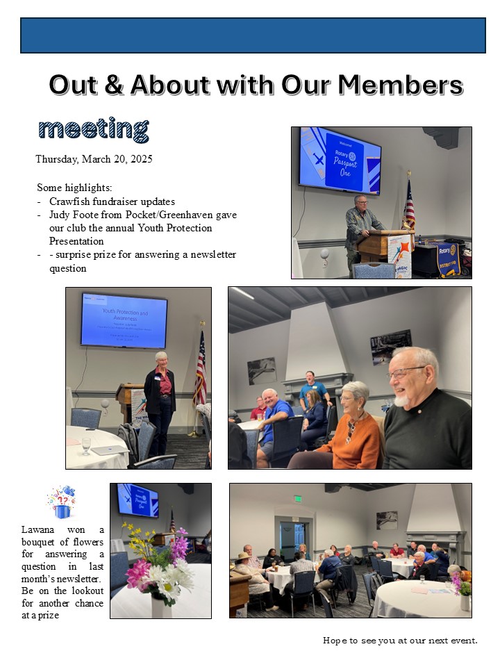 March 2025 Meeting Recap Rotary Club Of Greater Sacramento Passport One